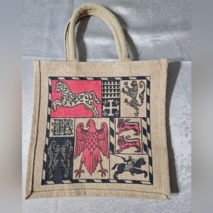 Medieval Designed Woven Tote Bag